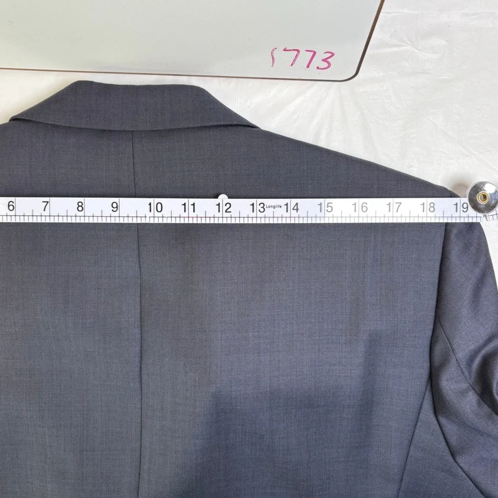 J.Crew Thompson Mens 42L Wool Blazer Blue 2-Button Suit Jacket 47226 SP16